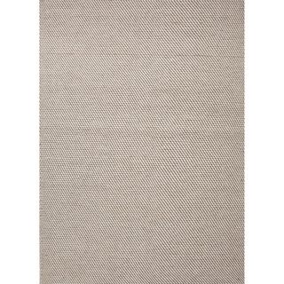 Handmade Flat Weave Solid Pattern Gray/ Black Wool Rug (8 X 10)