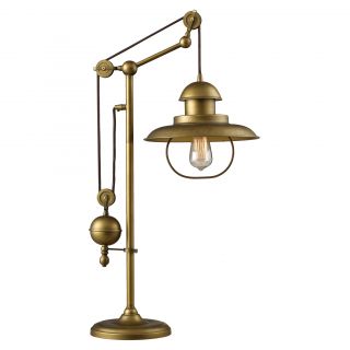 Dimond Lighting Led 1 light Table Lamp In Antique Brass Finish