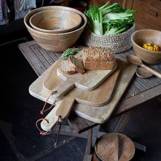 chunky wood chopping board by nkuku