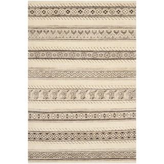 Safavieh Hand knotted Santa Fe Natural/ Multi Wool Rug (4 X 6)