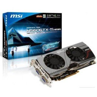 MSI N560GTX Ti Hawk Geforce GTX 560 Ti 1GB GDDR5 256bit PCIE 2.0 SLI Support Video Card Computers & Accessories
