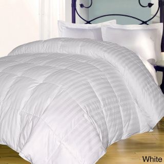 Egyptian Cotton Damask Stripe 400 Thread Count Down Alternative Comforter