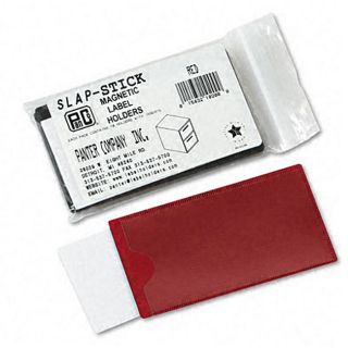 Red Colored Magnetic Label Holders (pack Of 10)