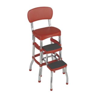 Cosco Home and Office Retro Bar Stool with Cushion 11120RED1 Color Red