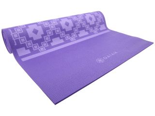 Gaiam Premium 5mm Taos Alignment Printed Yoga Mat Purple