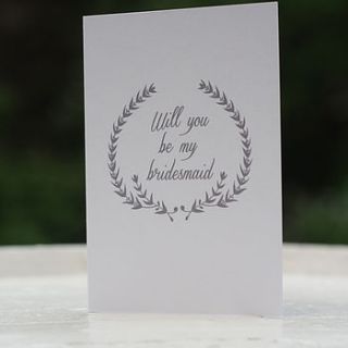 will you be my bridesmaid card by the wedding of my dreams
