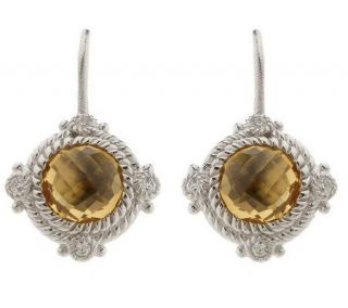 Judith Ripka Sterling 4.50ct Gemstone Lever Back Earrings —