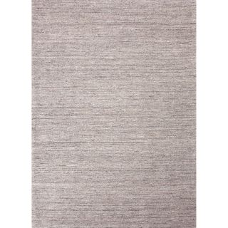 Hand loomed Solid Pattern Gray/ Black Rug (8 X 10)