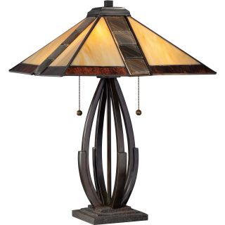 Tiffany Destiny With Valiant Bronze Finish Desk Lamp