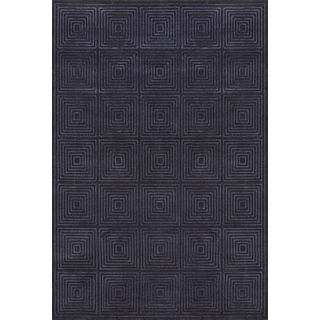 Settat Black/ Charcoal Wool Area Rug (5 X 8)