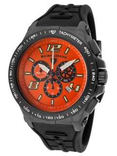 Mens Sprint Racer Black & Orange Watch by Swiss Legend Watches