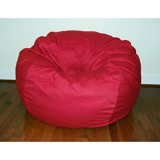 Ahh Products Wide Red Cotton Twill 36 inch Washable Bean Bag Chair Red Size Large