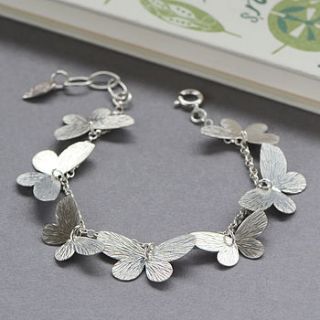 floating butterfly bracelet   sterling silver by nina louise