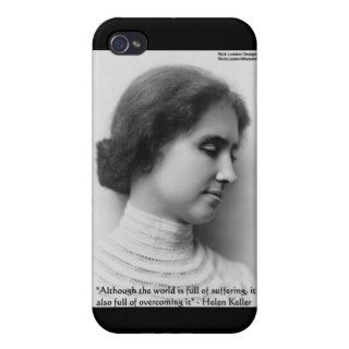 Helen Keller "Obstacles" Wisdom Quote Gifts & Card iPhone 4/4S Case