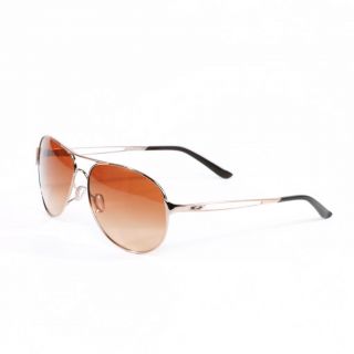 Oakley Womens Caveat Sunglasses In Rose Gold With Brown Gradient Lenses