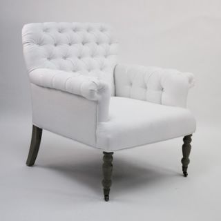 Zentique Inc. Lorraine Tufted Chair ZEN026 E255 A026 Finish White