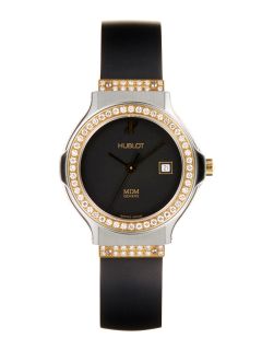 Hublot Two Tone, Diamond, & Black Rubber Watch, 27mm by Hublot