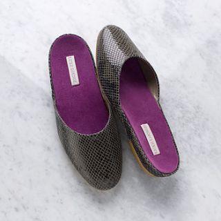 luxury leather slippers by luxe lounge