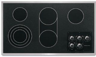 KitchenAid Architect Series II KECC566R 36" Electric Cooktop with Ceramic Glass Surface and 5 Kitchen & Dining