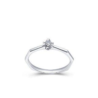 Affordable Diamond Promise / Solitaire Ring on 10k White Gold FineTresor Jewelry