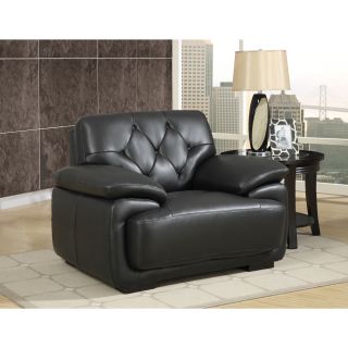 Full Black Bonded Leather Chair