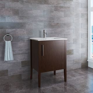 Vigo Vigo 24 inch Maxine Single Bathroom Vanity Brown Size Single Vanities