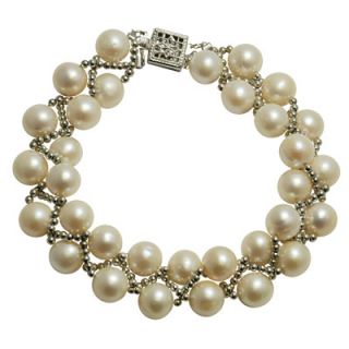 freshwater pearl and sterling silver woven bracelet 7 5 $ 109 00 free