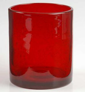 Artland Crystal Iris Ruby Double Old Fashioned   Ruby Bowl, Bubble Glass