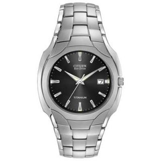 Mens Citizen Eco Drive™ Titanium Grey Dial Watch (Model BM6560 54H