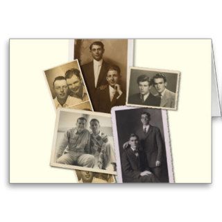 Gay note cards with handsome vintage portraits