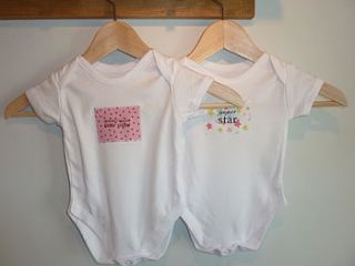 set of two baby girl slogan vests by cabbie kids