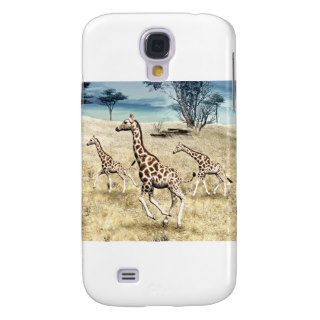 Giraffes on the Savanna Plain Samsung Galaxy S4 Cases