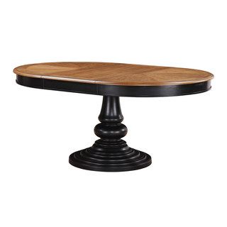 Black/ Brown Two tone Round Dinette Table