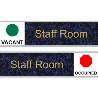 Staff Room Engraved Sign EGRE 570 SLIDE GLDonCBLU Wayfinding  Business And Store Signs 