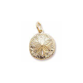 Rembrandt Charms, Sand Dollar, 10K Yellow Gold Clasp Style Charms Jewelry