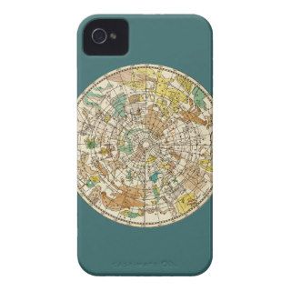Northern Sky Star Chart and Constellations Map iPhone 4 Case