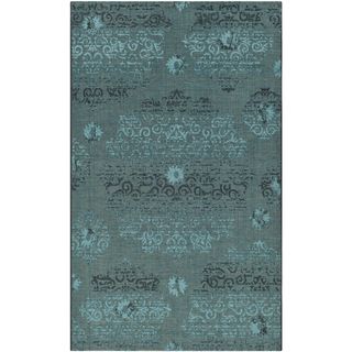 Safavieh Palazzo Black/turquoise Over dyed Chenille Area Rug (4 X 6)
