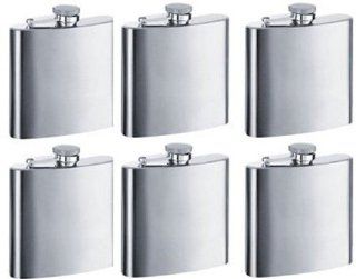 6 oz. Stainless Steel Hip Flask (Pkg. of 5) Kitchen & Dining