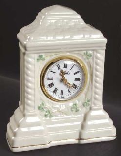 Belleek Pottery (Ireland) Shamrock Cashel Clock, Fine China Dinnerware   Basketw