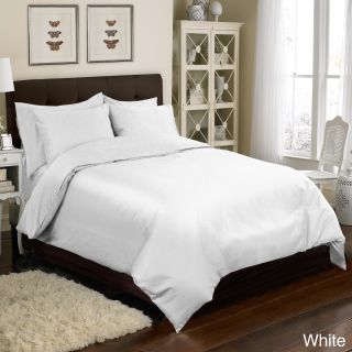 Veratex Grand Luxe 100 percent Egyptian Cotton Sateen 500 Thread Count 6 piece Duvet Cover Set White Size Twin