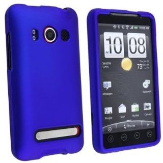 Fosmon Snap On Rubberized Hard Protector Case Cover for HTC EVO 4G (Blue) Cell Phones & Accessories