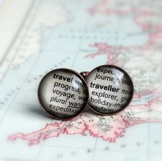traveller world travel cufflinks by naturally heartfelt