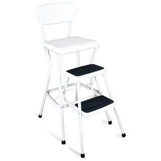 Cosco Retro White Counter Chair / Step Stool