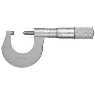 Starrett 575MAP Screw Thread Micrometer, Plain Thimble, 3 4 Pitch Range, 0.01mm Graduation, 0 25mm Pitch Dia. Outside Micrometers