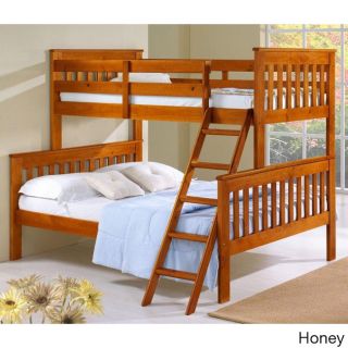 Donco Kids Mission Tilt Ladder Twin / Full Bunk Bed Brown Size Full