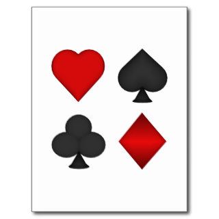 Playing Card Suits Post Card