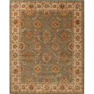 Hand tufted Traditional Oriental Pattern Green Rug (4 X 6)