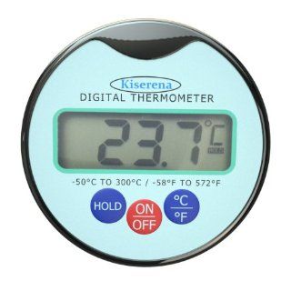  SPECIAL Premium Kiserena Digital Food Thermometer with the Largest Clear Resolution LCD Display  Quick Read Professional Chef Kitchen Meat Thermometer  Extra Long Stainless Steel Probe  58�f to 572�f Wide Temperature Range  Best Seller for Tempera