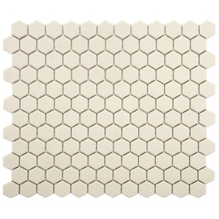 Somertile Manhattan Hex Antique White 10.25x12 inch Unglazed Porcelain Mosaic Tiles (pack Of 10)