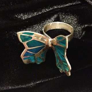 vintage sterling silver butterfly ring by iamia
